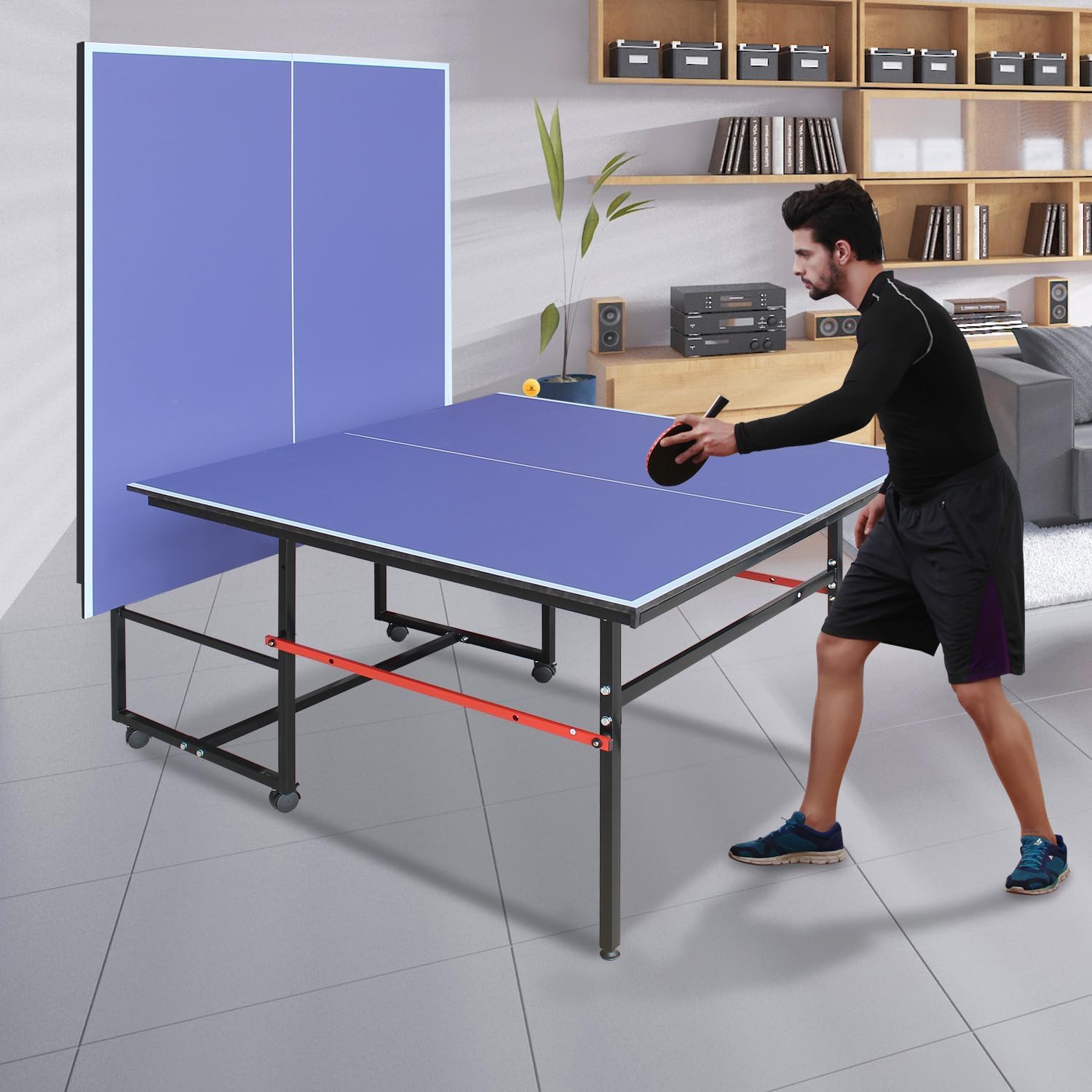 8 ft Portable Ping Pong Table， - огляд і ціна Table Tennis Net Set