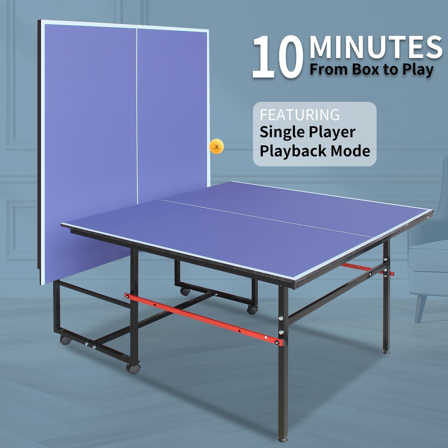 8 ft Portable Ping Pong Table， - огляд і ціна Table Tennis Net Set